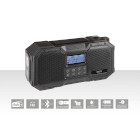 22-105-00 Dabman or 1 robuuste dab+ / fm / bluetooth buitenradio / zwengelradio zwart