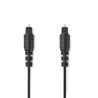 CAGL25000BK10 Optische audiokabel | toslink male | toslink male | 1.00 m | rond | pvc | zwart | label