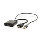 CCGB34300BK02 Hdmi™-adapter | hdmi™ connector | displayport male / usb-a male | verguld | recht | pvc 