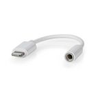 CCGB39950WT01 Lightning-adapter | apple lightning 8-pins | 3,5 mm female | vernikkeld | 0.10 m | rond | pvc