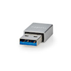 CCGB60925GY Usb-a adapter | usb 3.2 gen 1 | usb-a male | usb-c™ female | 5 gbps | rond | vernikkeld | zwar