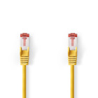 CCGL85221YE015 Cat6 netwerkkabel | rj45 male | rj45 male | s/ftp | 0.15 m | rond | lszh | geel | label