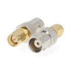 CSGB02961GD Sma-adapter | sma male | bnc female | verguld | 50 ohm | recht | koper | goud | 2 stuks | doos