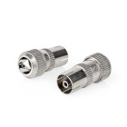 CSGB40922ME Iec (coax) connector | recht | female | vernikkeld | 75 ohm | schroef | diameter kabelinvoer: 7.0 mm