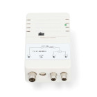 SAMP42221WT Catv-versterker | versterking: 25 db | 47 - 862 mhz | outputs: 2 | versterkingsregelaar | wit