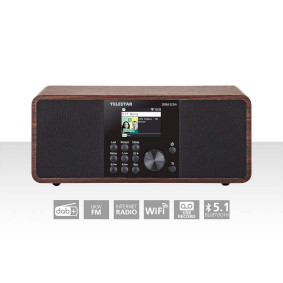 30-200-01 Dira s 24i multifunctionele stereo radio dab+ / fm / internet / bluetooth hout