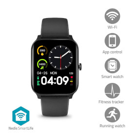 BTSW30BK Smartlife-horloge | lcd | ip68 | maximale gebruiksduur: 14400 min | android™ / ios | zwart