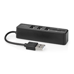 CCGB60250BK01 Usb-hub | 1x usb-a | 3x usb a female | 5-poorts poort(en) | usb 2.0 | usb gevoed | sd & microsd