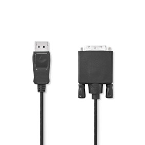 CCGL37200BK10 Displayport-kabel | displayport male | dvi-d 24+1-pins male | 1080p | vernikkeld | 1.00 m | rond | p