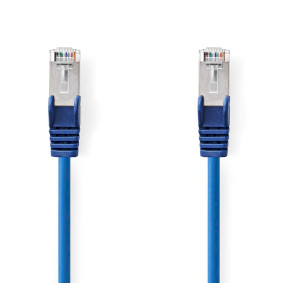 CCGL85121BU150 Cat5e netwerkkabel | sf/utp | rj45 male | rj45 male | 15.0 m | rond | pvc | blauw | label