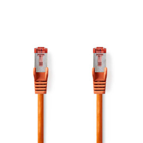 CCGL85221OG100 Cat6 netwerkkabel | rj45 male | rj45 male | s/ftp | 10.0 m | rond | lszh | oranje | label