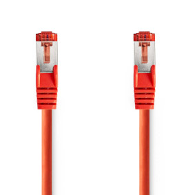 CCGL85221RD30 Cat6 netwerkkabel | rj45 male | rj45 male | s/ftp | 3.00 m | rond | lszh | rood | label