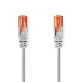 CCGL85230GY025 Cat6 netwerkkabel | rj45 male | rj45 male | u/utp | 0.25 m | connectie | rond | pvc | grijs | label