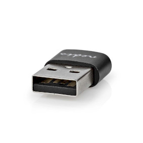 CCGB60920BK Usb-a adapter | usb 2.0 | usb-a male | usb-c™ female | 480 mbps | rond | vernikkeld | zwart | 