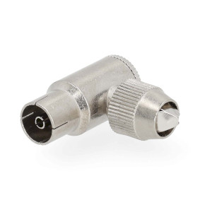 CSGP40925ME Iec (coax) connector | gehoekt | female | vernikkeld | 75 ohm | schroef | diameter kabelinvoer: 7.0 