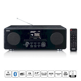 DIR-260BK Internet / dab+ / fm-radio met cd-speler en bluetooth® zwart