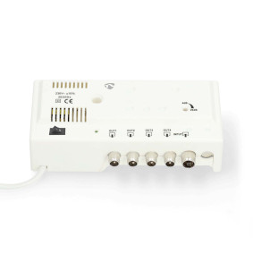 SAMP42241WT Catv-versterker | versterking: 20 db | 47 - 862 mhz | outputs: 4 | versterkingsregelaar | wit