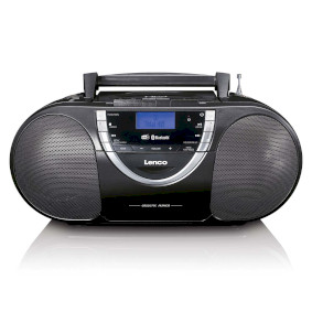 SCD-6900BK Draagbare dab+ en fm-radio met cd-cassette en bluetooth zwart