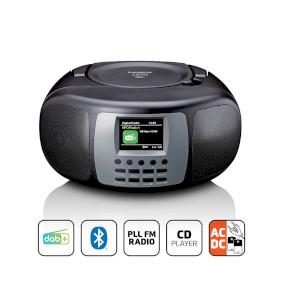 SCD-860BK Draagbare dab+/fm-radio met bluetooth® cd-speler en groot lcd-kleurenscherm zwart