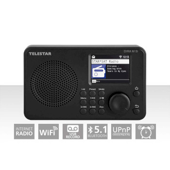 20-100-02 Dira m 5i internet radio zwart