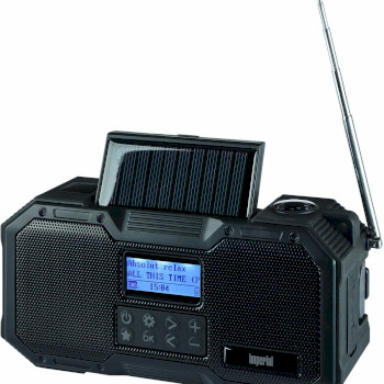 22-105-00 Dabman or 1 robuuste dab+ / fm / bluetooth buitenradio / zwengelradio zwart Product foto