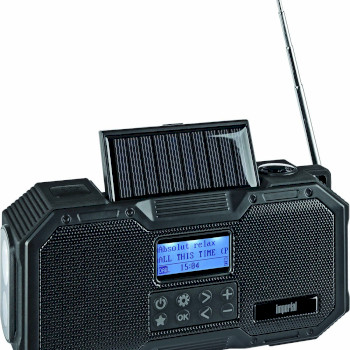 22-105-00 Dabman or 1 robuuste dab+ / fm / bluetooth buitenradio / zwengelradio zwart Product foto