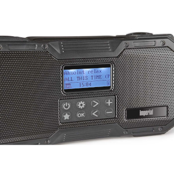 22-105-00 Dabman or 1 robuuste dab+ / fm / bluetooth buitenradio / zwengelradio zwart Product foto