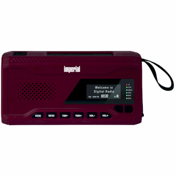 22-106-00 Dabman or 2 mobiele dab+ / fm / bluetooth-buitenradio / zwengelradio rood Product foto