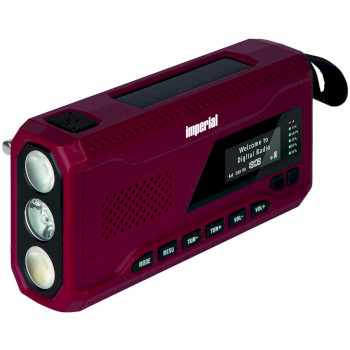 22-106-00 Dabman or 2 mobiele dab+ / fm / bluetooth-buitenradio / zwengelradio rood Product foto