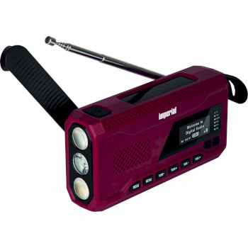 22-106-00 Dabman or 2 mobiele dab+ / fm / bluetooth-buitenradio / zwengelradio rood Product foto