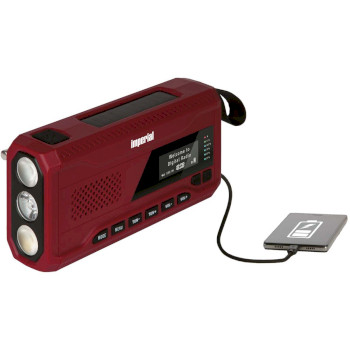 22-106-00 Dabman or 2 mobiele dab+ / fm / bluetooth-buitenradio / zwengelradio rood Product foto