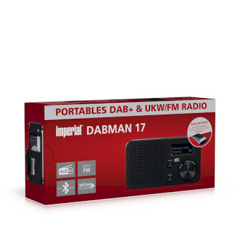 22-128-00 Dabman 17 draagbare dab+/fm-radio met bluetooth zwart Verpakking foto