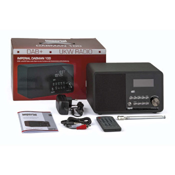 22-221-00 Dabman 100 dab+ / fm-radio zwart Inhoud verpakking foto