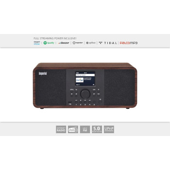 22-233-00 Imperial dabman i205 hybride stereo radio dab+ / fm / internet / bluetooth houtlook