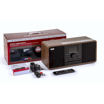 22-238-00 Dabman i205 cd hybride stereo radio dab+ / fm / internet / bluetooth houtlook Inhoud verpakking foto