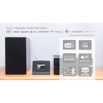 22-239-10 Dabman i410 bt compact hybride radio dab+ / fm / internet / bluetooth zwart Product foto