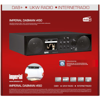 22-245-00 Dabman i450 hybride stereo radio dab+ / fm / internet /bluetooth zwart  foto