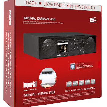 22-245-00 Dabman i450 hybride stereo radio dab+ / fm / internet /bluetooth zwart Verpakking foto