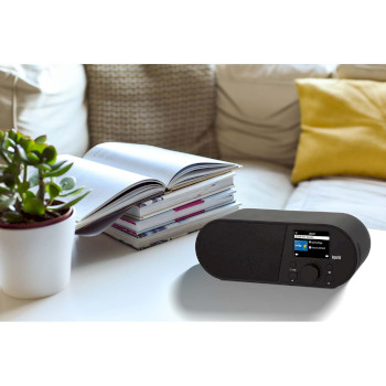 22-315-00 I105 wi-fi internetradio met 2,4 inch kleurenscherm, zwart Product foto