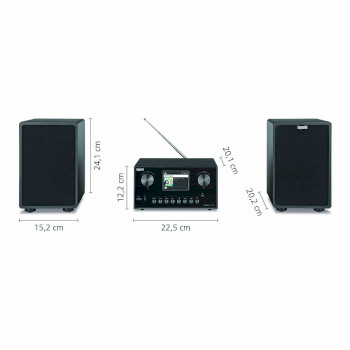 22-329-00 Dabman i310 cd hybride micro hifi systeem dab+ / fm / internet / bluetooth zwart Product foto