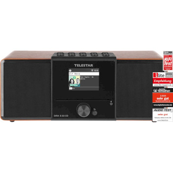 30-320-01 Dira s32i cd ewf multifunctionele stereo radio met cd-speler dab+ / fm / internet / bluetooth hout Product foto