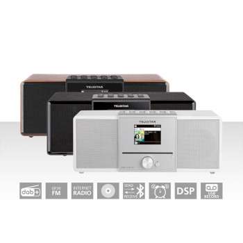 30-320-03 Dira s32i cd ewf multifunctionele stereo radio met cd-speler dab+ / fm / internet / bluetooth wit Product foto