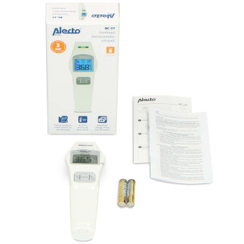 BC-37 Bc-37 voorhoofdthermometer infrarood wit Inhoud verpakking foto