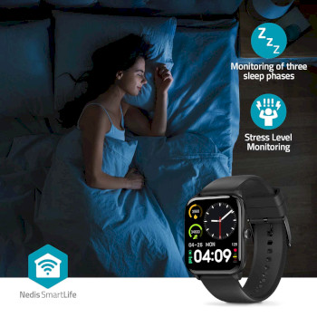 BTSW30BK Smartlife-horloge | lcd | ip68 | maximale gebruiksduur: 14400 min | android™ / ios | zwart Product foto