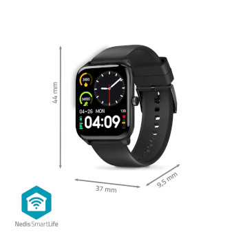 BTSW30BK Smartlife-horloge | lcd | ip68 | maximale gebruiksduur: 14400 min | android™ / ios | zwart Product foto