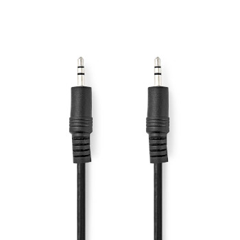 CAGL22000BK15 Stereo-audiokabel | 3,5 mm male | 3,5 mm male | vernikkeld | 1.50 m | rond | zwart | label