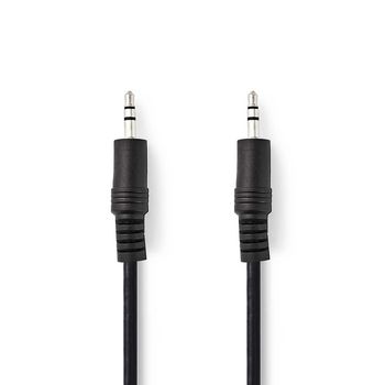 CAGP22000BK30 Stereo-audiokabel | 3,5 mm male | 3,5 mm male | vernikkeld | 3.00 m | rond | zwart | envelop Product foto