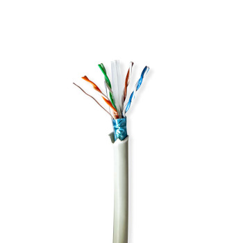 CCBG8526GY50S Netwerk kabel rol | cat6 | solid | f/utp | koper | 50.0 m | binnenshuis | rond | lszh | grijs | trek