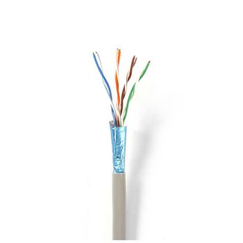 CCBGFTP6GY50S Netwerk kabel rol | cat6 | solid | f/utp | koper | 50.0 m | binnenshuis | rond | pvc | grijs | gift  Product foto