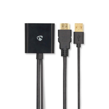 CCGB34300BK02 Hdmi™-adapter | hdmi™ connector | displayport male / usb-a male | verguld | recht | pvc  Product foto